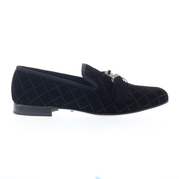Mezlan Mens Velvet Slip On Loafer Black Shoes (NWT) - Picture 1 of 7